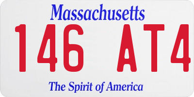 MA license plate 146AT4
