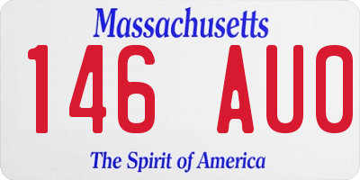 MA license plate 146AU0