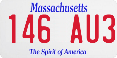MA license plate 146AU3