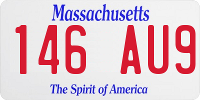 MA license plate 146AU9