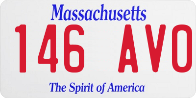 MA license plate 146AV0