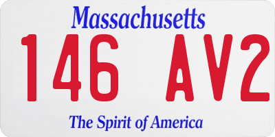 MA license plate 146AV2