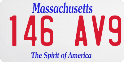 MA license plate 146AV9