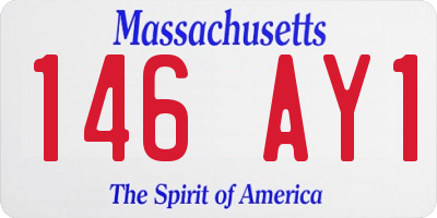 MA license plate 146AY1