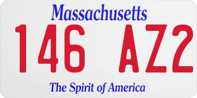 MA license plate 146AZ2