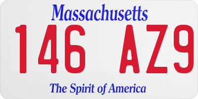 MA license plate 146AZ9