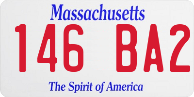 MA license plate 146BA2