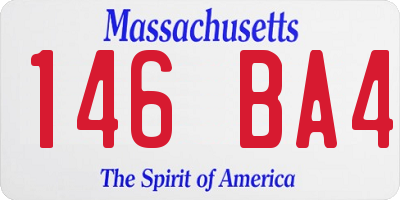 MA license plate 146BA4