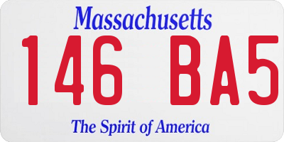 MA license plate 146BA5