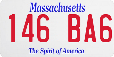 MA license plate 146BA6