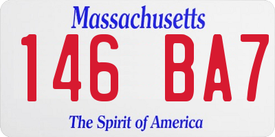 MA license plate 146BA7