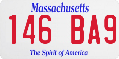 MA license plate 146BA9