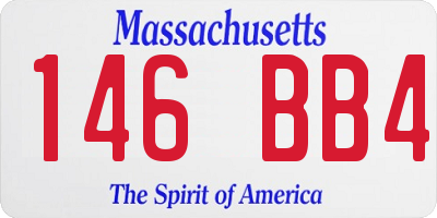 MA license plate 146BB4