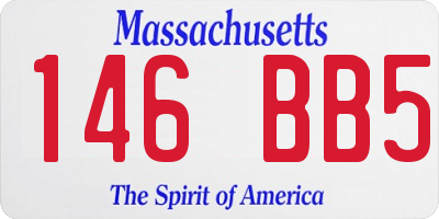MA license plate 146BB5