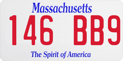 MA license plate 146BB9