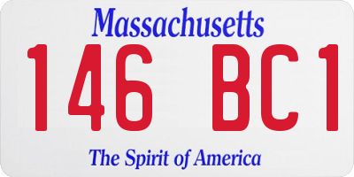 MA license plate 146BC1
