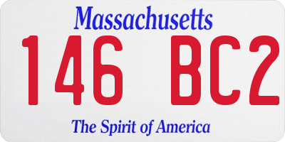 MA license plate 146BC2