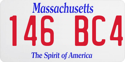 MA license plate 146BC4