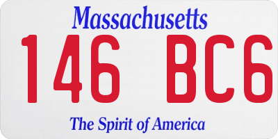 MA license plate 146BC6