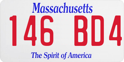 MA license plate 146BD4