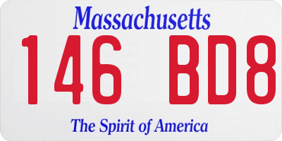 MA license plate 146BD8