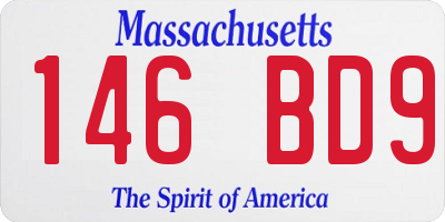 MA license plate 146BD9