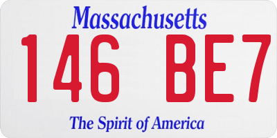 MA license plate 146BE7