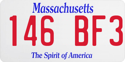 MA license plate 146BF3