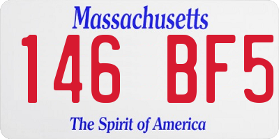 MA license plate 146BF5