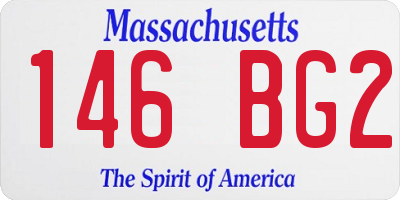 MA license plate 146BG2