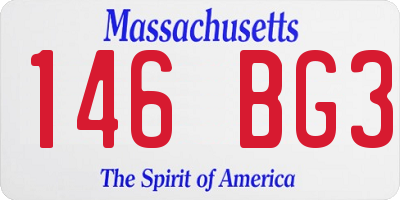 MA license plate 146BG3