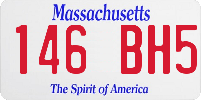 MA license plate 146BH5