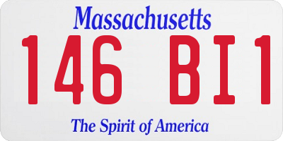 MA license plate 146BI1