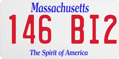 MA license plate 146BI2