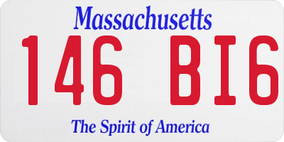 MA license plate 146BI6