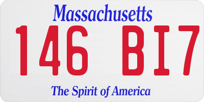 MA license plate 146BI7