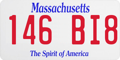 MA license plate 146BI8
