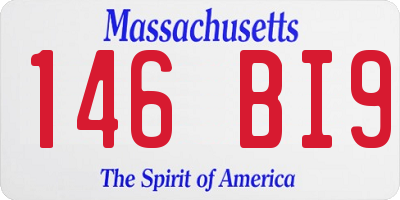 MA license plate 146BI9