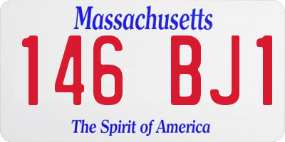 MA license plate 146BJ1
