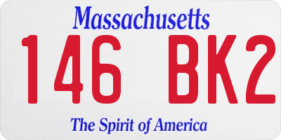 MA license plate 146BK2