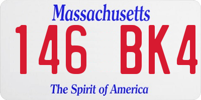 MA license plate 146BK4