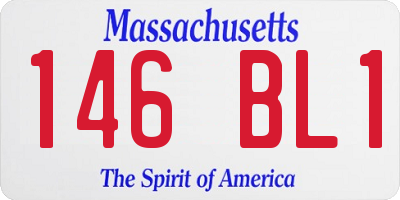 MA license plate 146BL1