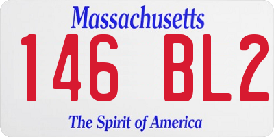 MA license plate 146BL2