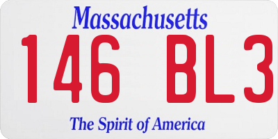 MA license plate 146BL3