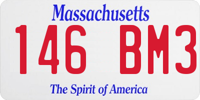 MA license plate 146BM3