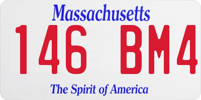 MA license plate 146BM4