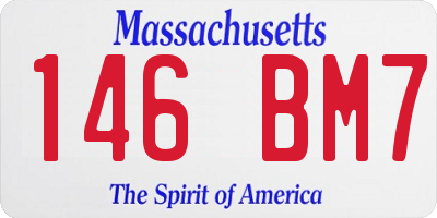 MA license plate 146BM7