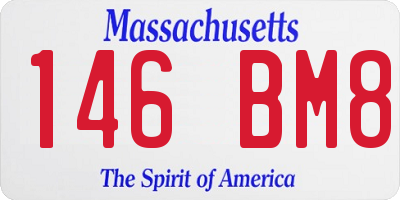 MA license plate 146BM8