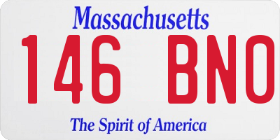 MA license plate 146BN0