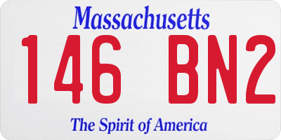 MA license plate 146BN2